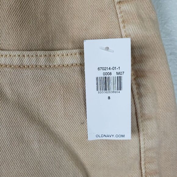 Old Navy NWT Women's Light Brown/Tan O.G. High Rise Cotton Blend Shorts Size 8 - Picture 2 of 9